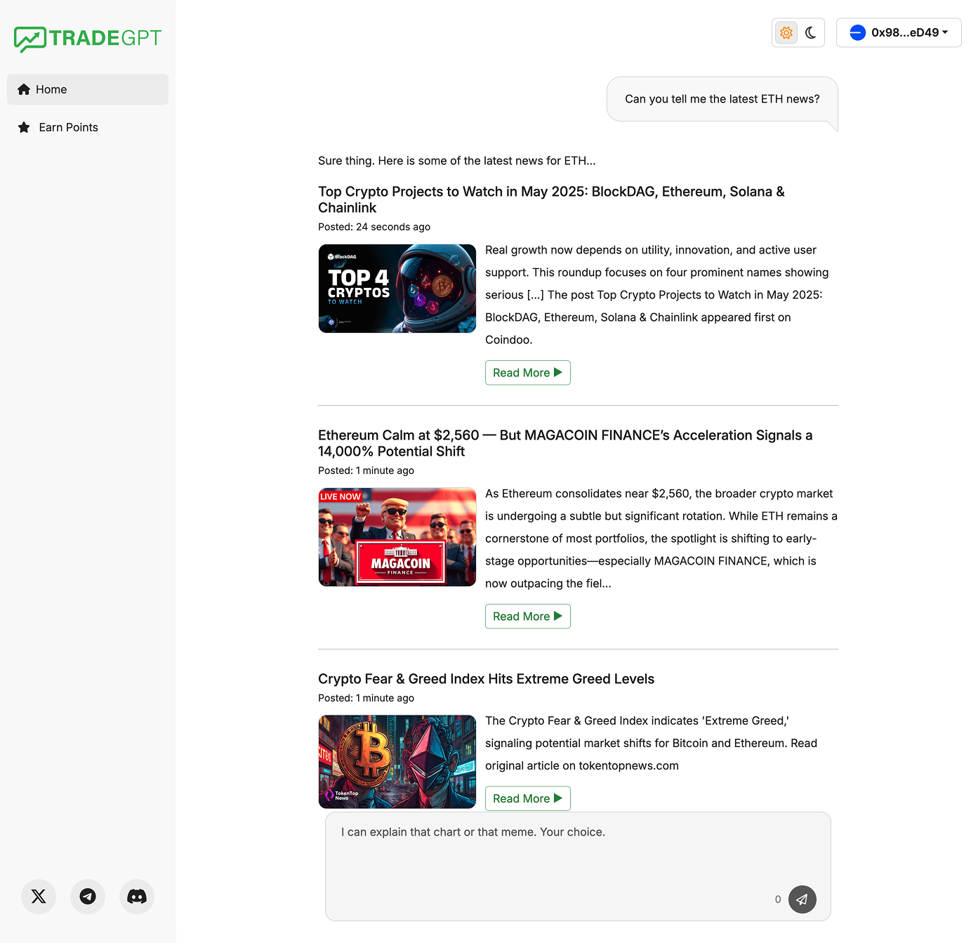 TradeGPT Demo Image